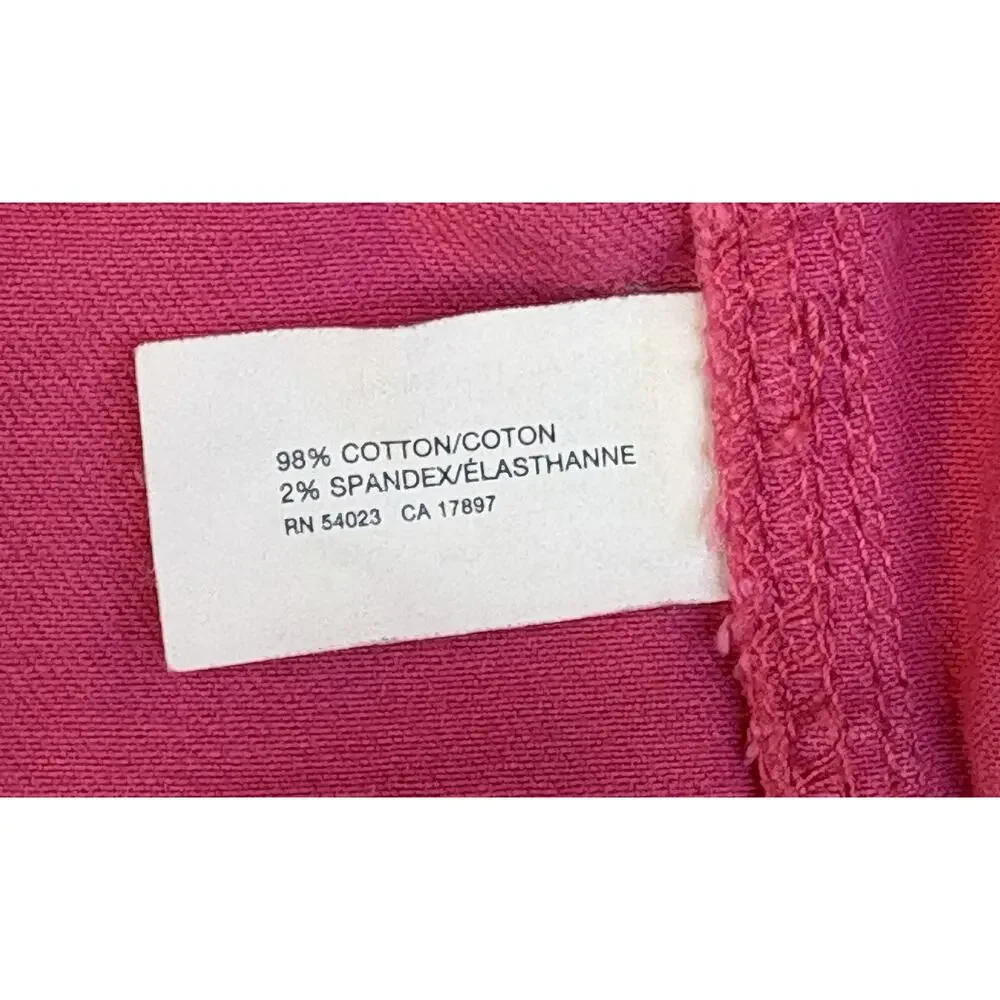 Gap Kids Girl's Pink Denim Jacket, Long Sleeves Snap Buttons Pockets Sz 5 Cute!
